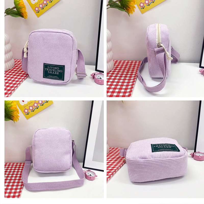 Mini Corduroy Crossbody Bag with Coin Pouch 4