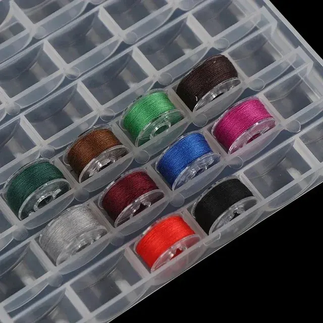 Plastic Storage Box for 25 Sewing Machine Bobbins 2