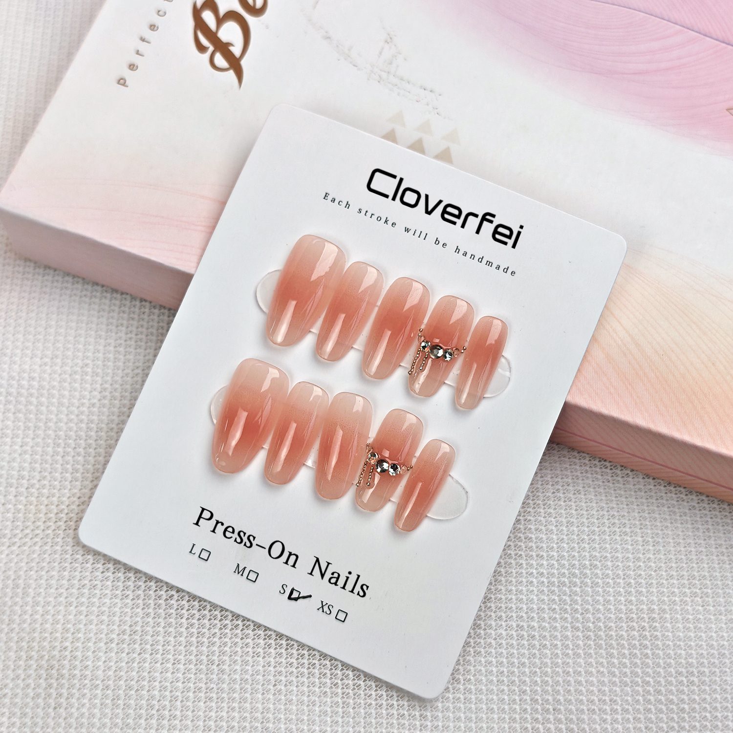 Reusable Full Cover Press-On Nails, 10 Pieces