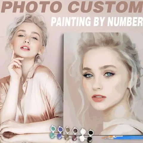 photo paint by numbers kit