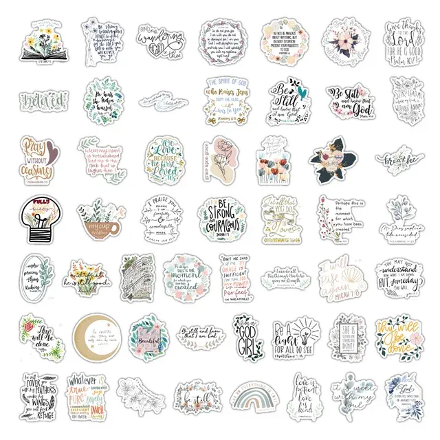 100 New Bible Vinyl Stickers 4