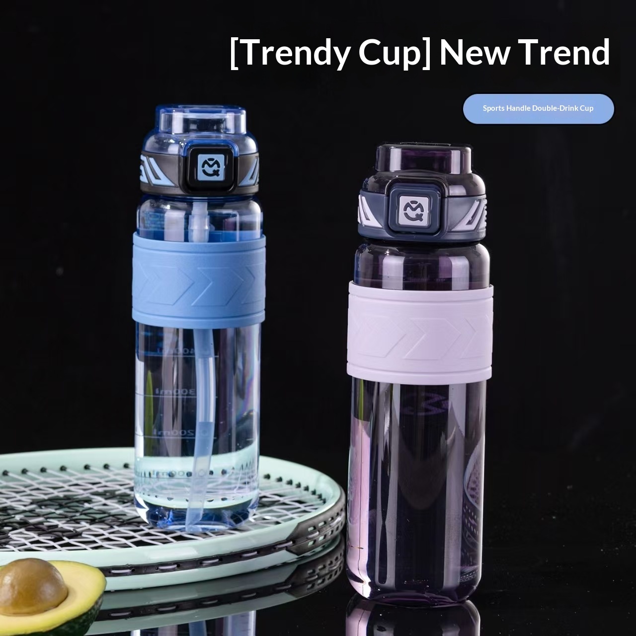 Sports Water Bottle With Accurate Measurement Scale Straw 3
