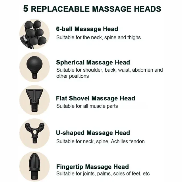 6-Head Percussion Massage Gun for Muscles 1