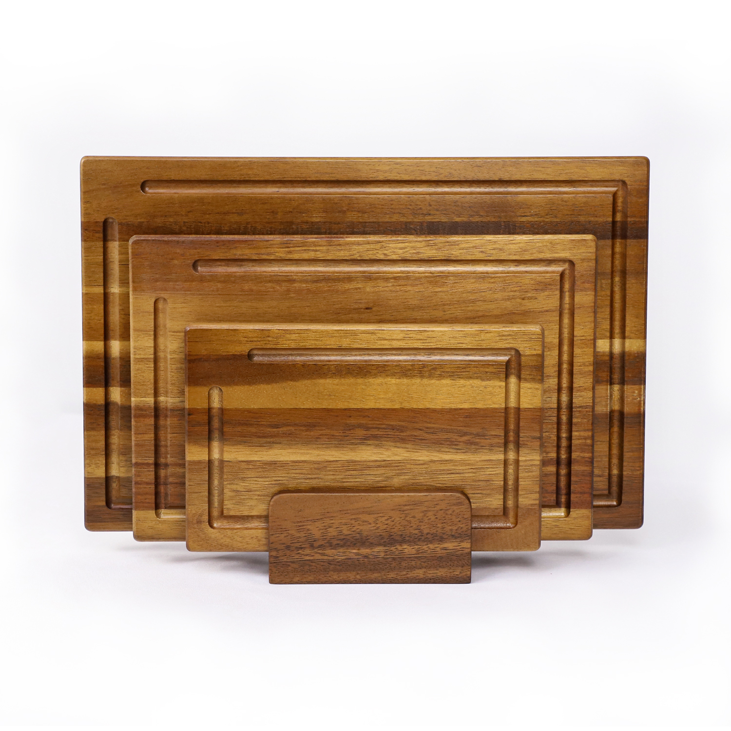 Wooden Chopping Board Set with Rack