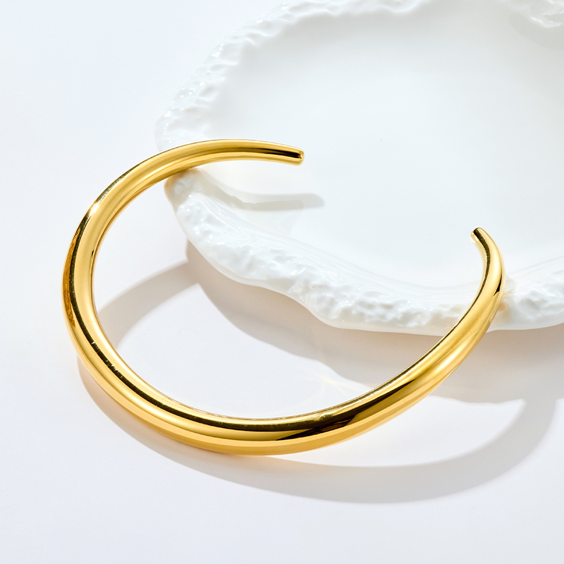 Mirror Polished Stainless Steel Statement Choker 3
