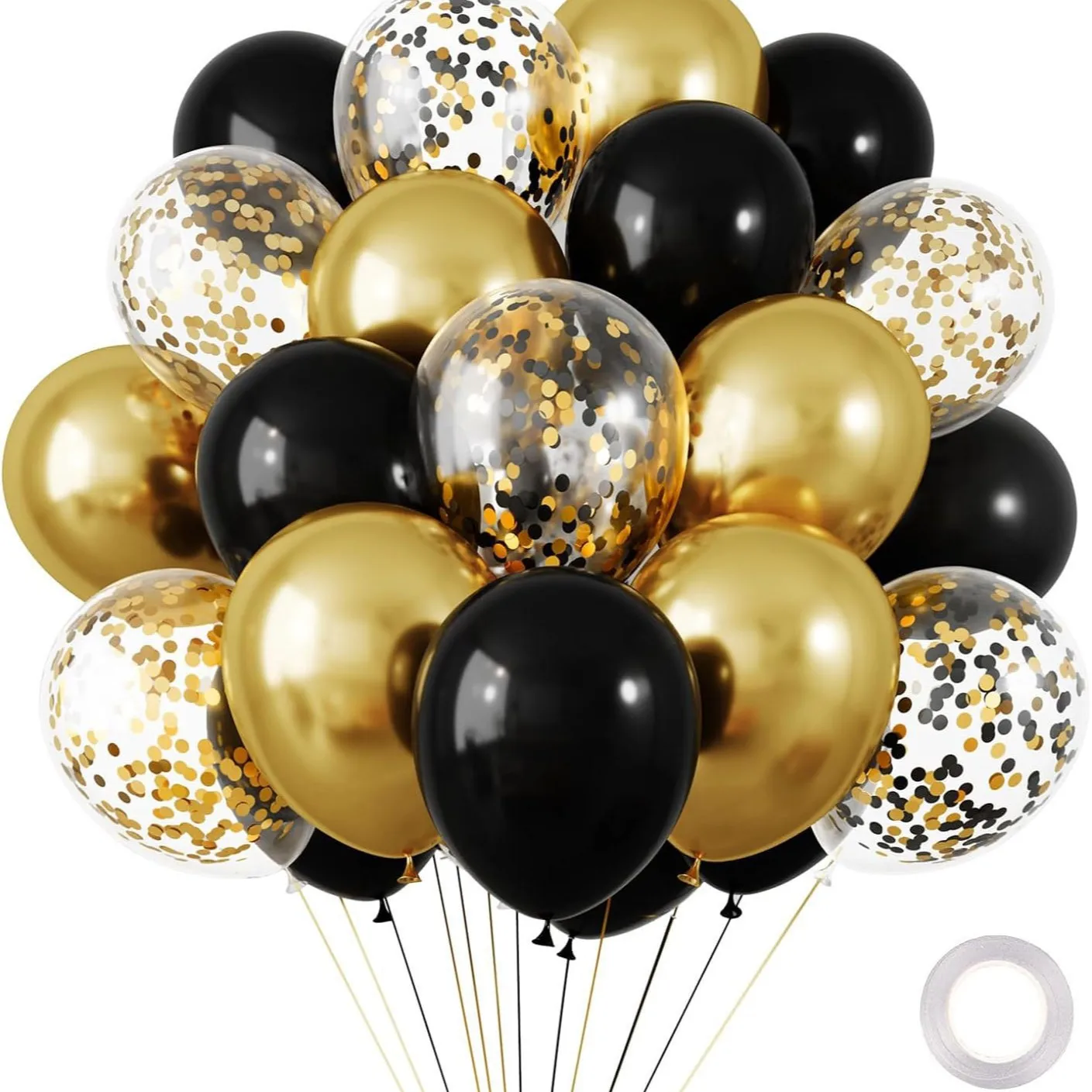 30 Chrome Latex Balloons White Pink Blue 4