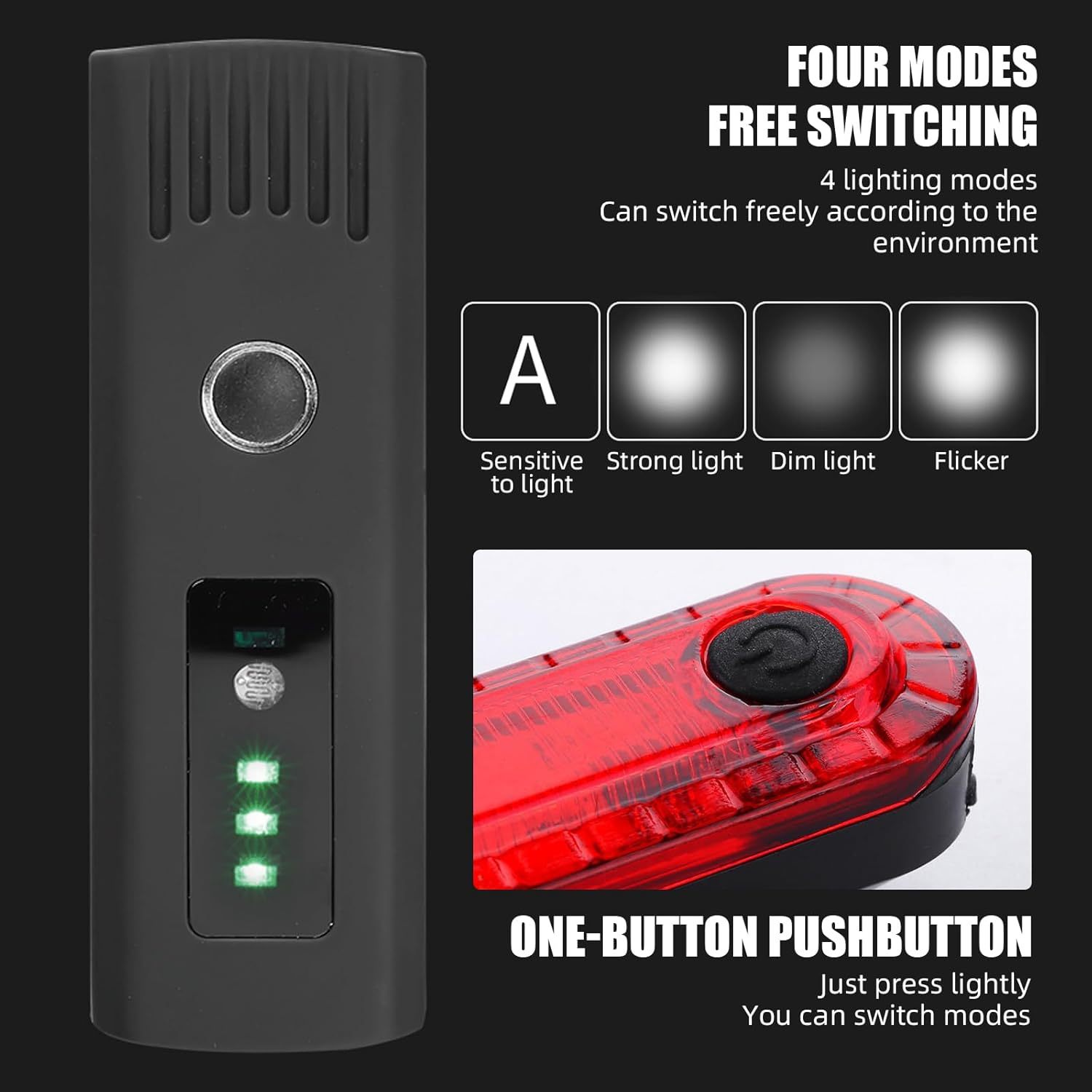USB-C Front and Rear Bike Light Set 4