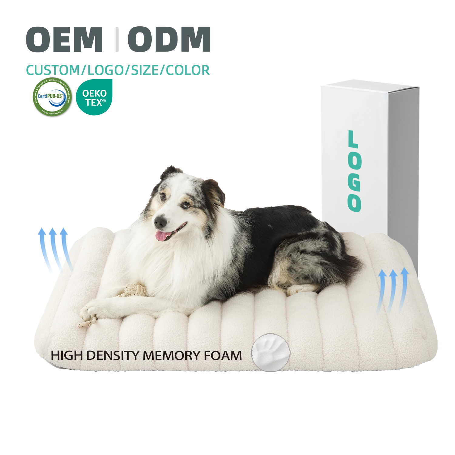 Corduroy Memory Foam Dog Mat