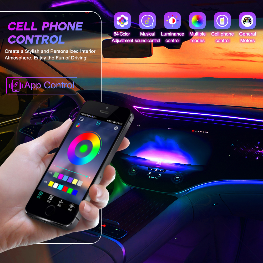 Customizable RGB Interior Light 18/22-in-1 4
