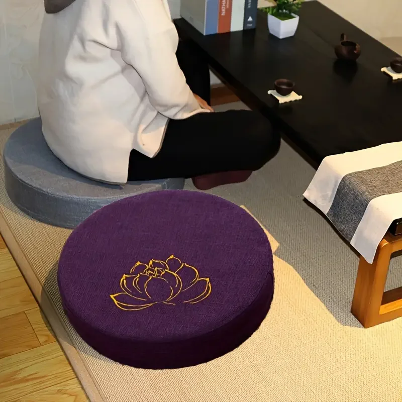 40X6CM Yoga Meditation Leinen Kissen Harte Lotus Textur 3