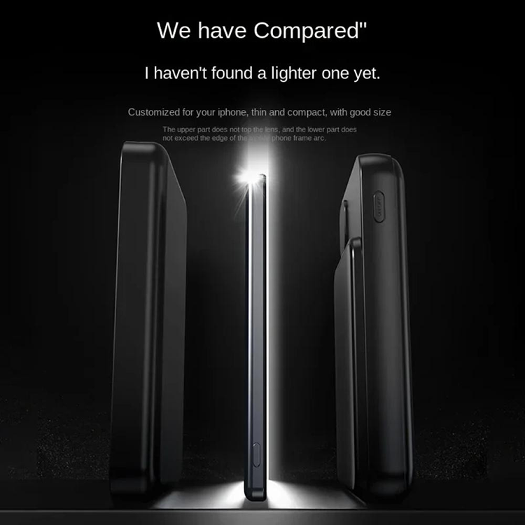 15W Black Magnetic Portable Charger Small 5000mAh Wireless 3