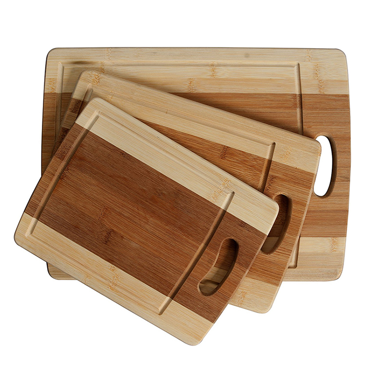 Bamboo Butcher Block Set with Juice Groove