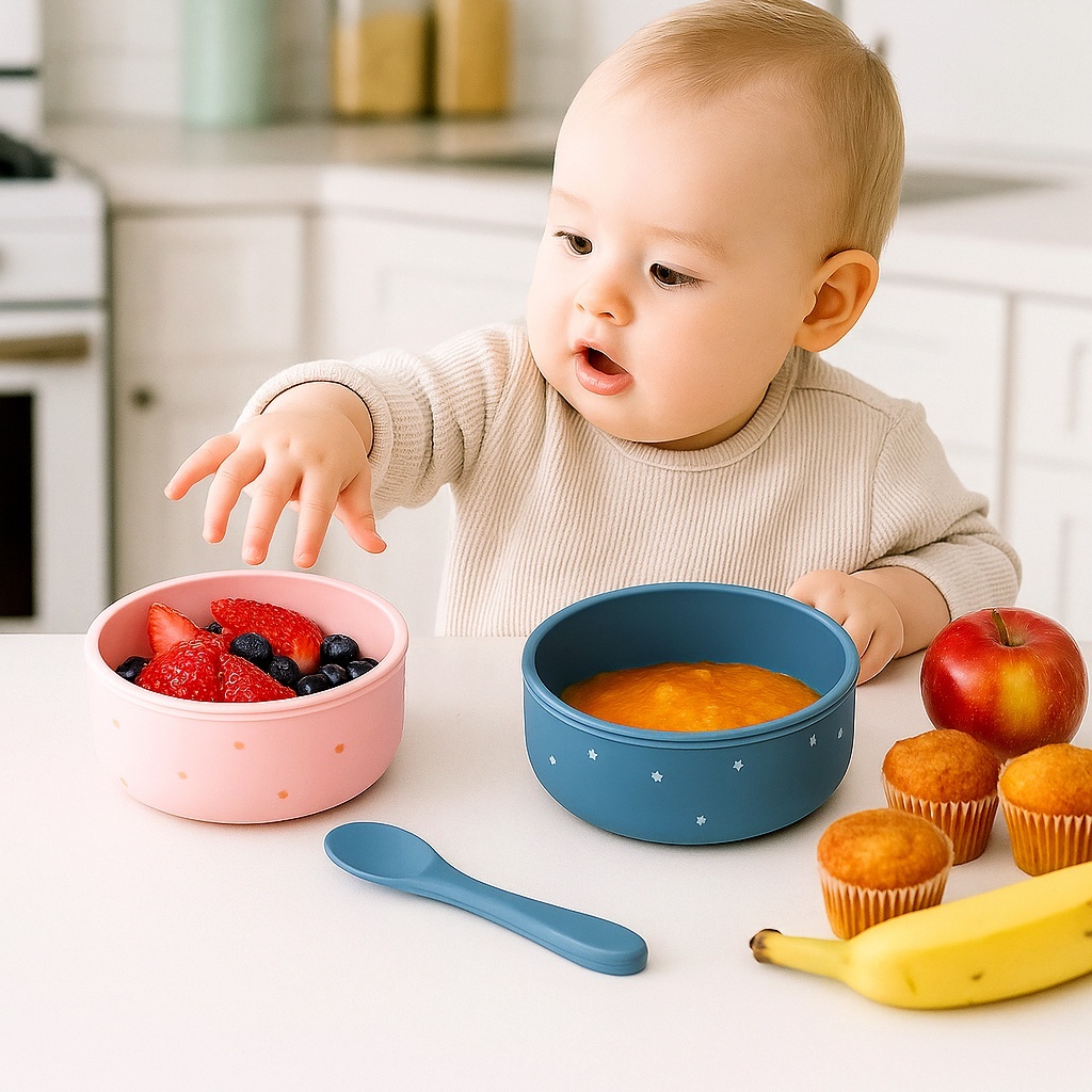 Rutschfeste Babyschale aus Silikon 4
