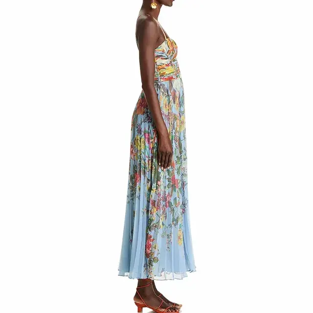 Long Lace Floral Maxi Dress for Women 2