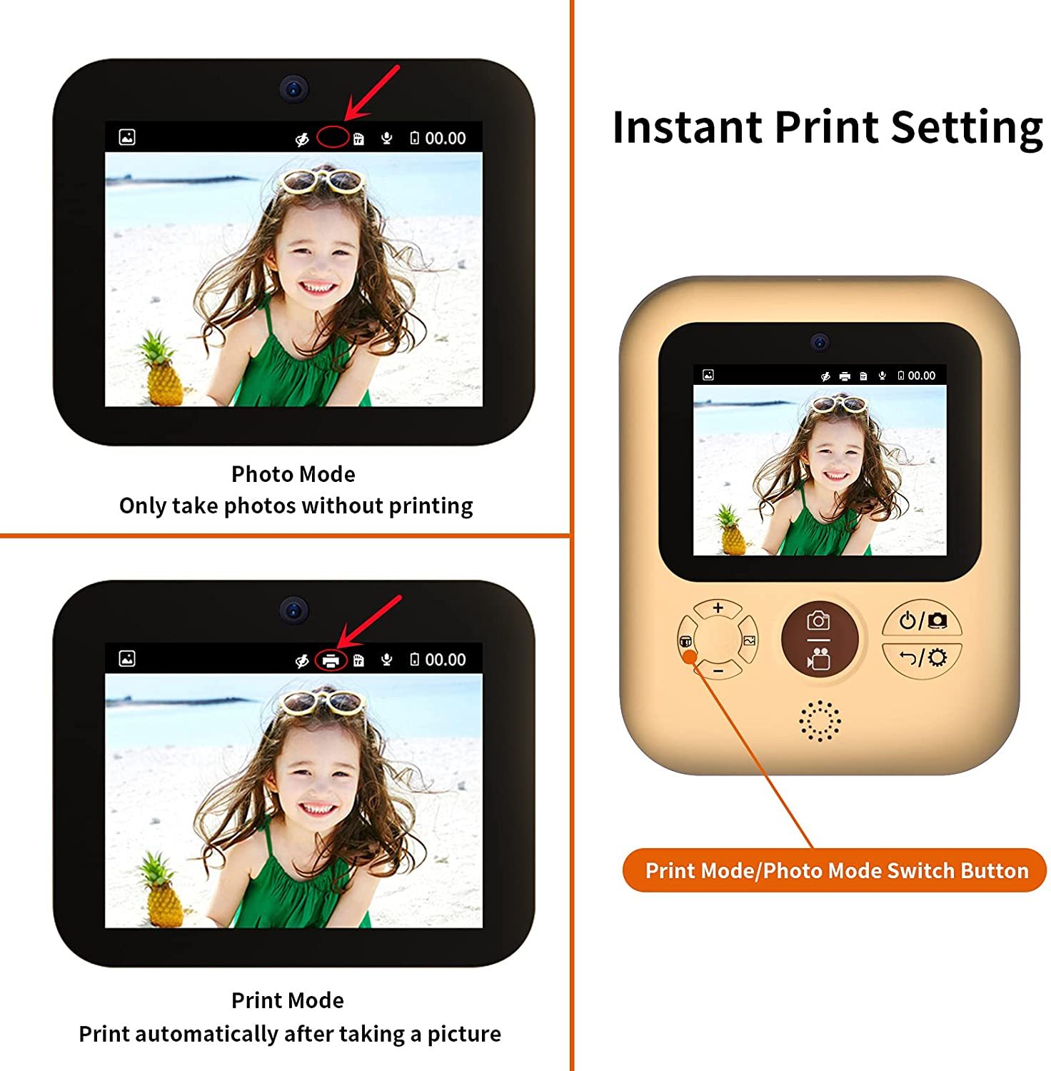 Patent Design Instant Print Digital Camera for Adults 3