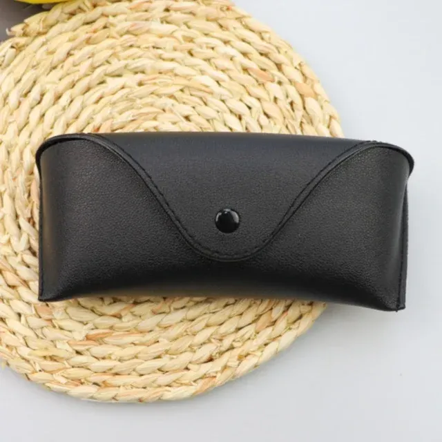 Solid Leather Glasses Case, Crush-Resistant 3