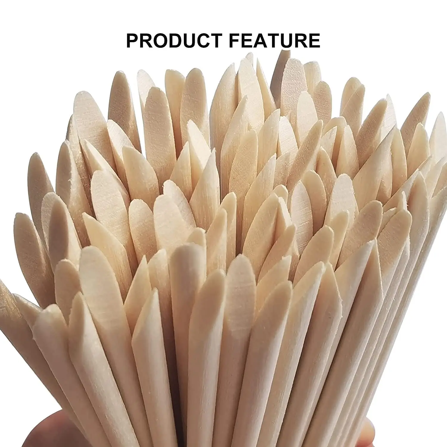 100 50 Stücke Nail art Pusher Orange Holz 2