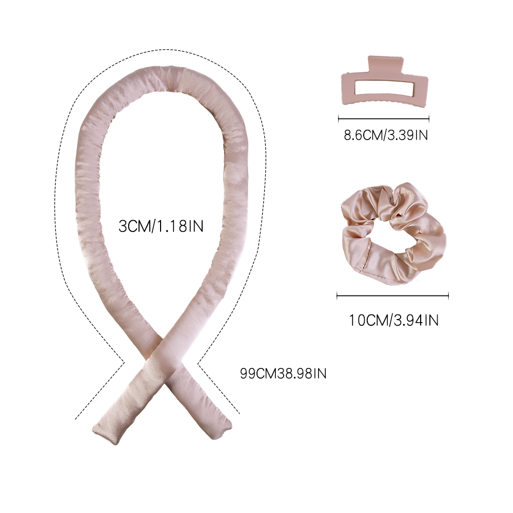 Satin Heatless Curling Set Headband 3