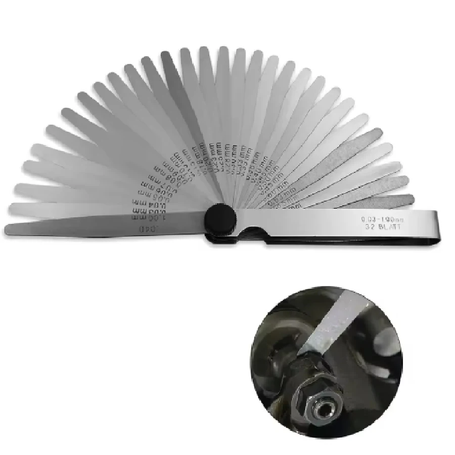 32-Piece Stainless Steel Feeler Gauge Set