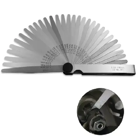 32-teiliges Edelstahl-Fühlerlehre-Set, metrisch