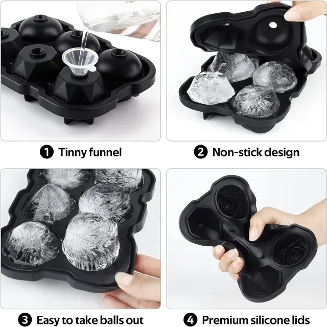 Square Silicone Ice Cube Tray for Cocktails 2