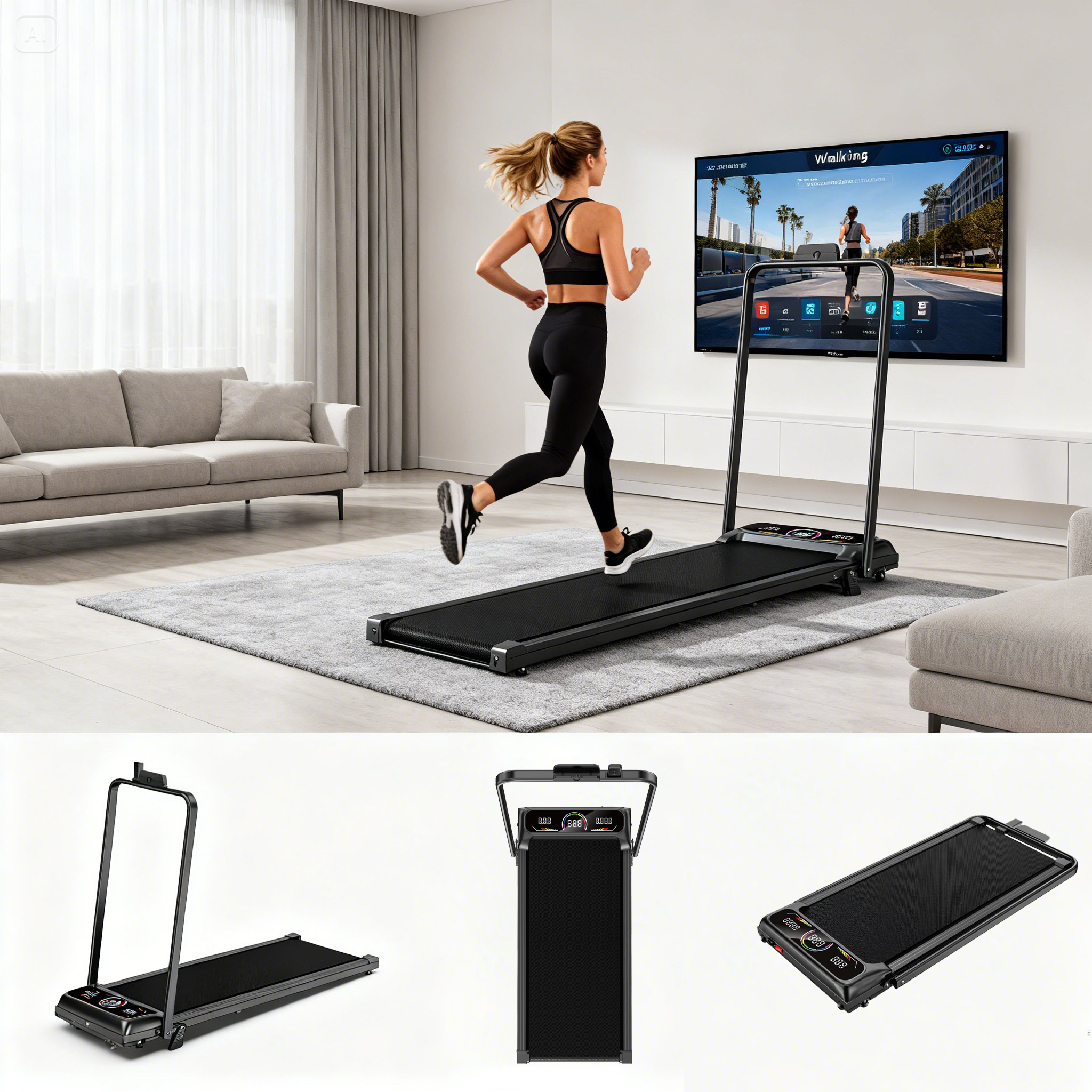 Foldable Under-Desk Walking Pad Treadmill 2