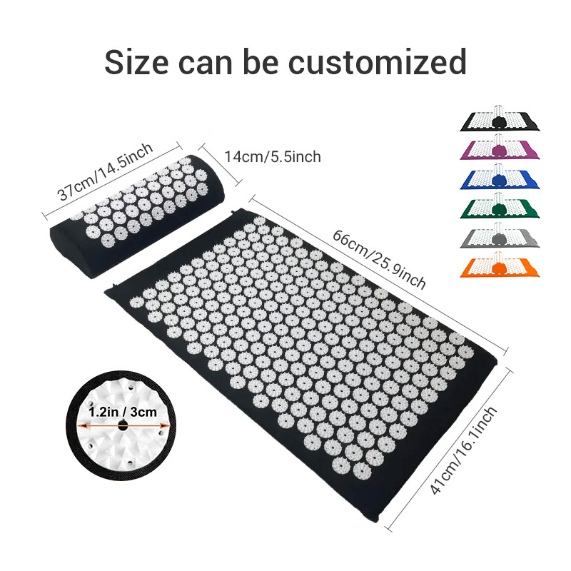 Premium Natural Acupuncture Back Stress Relief Yoga Mat 2