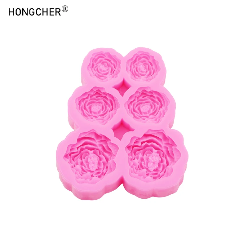 Pfingstrosen- & Rosen-Silikonformen für Harzschmuck DIY Handgemachte Schokolade 3