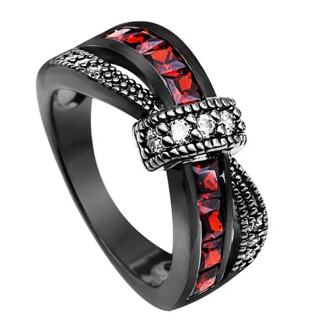 Cubic Zirconia Cross Ring