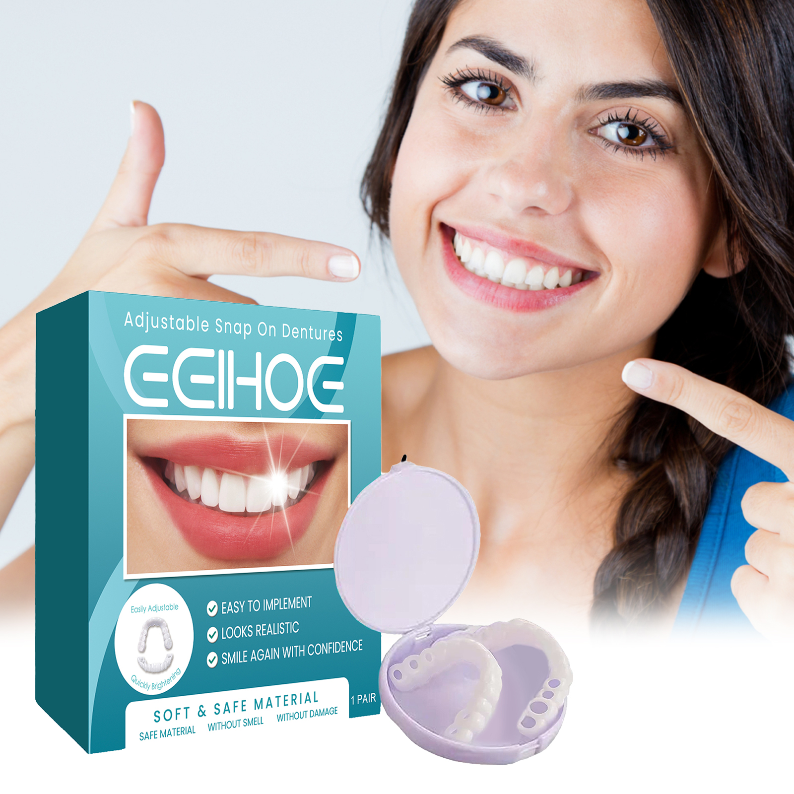 EELHOE Adjustable Snap On Dentures For Teeth Modification 2