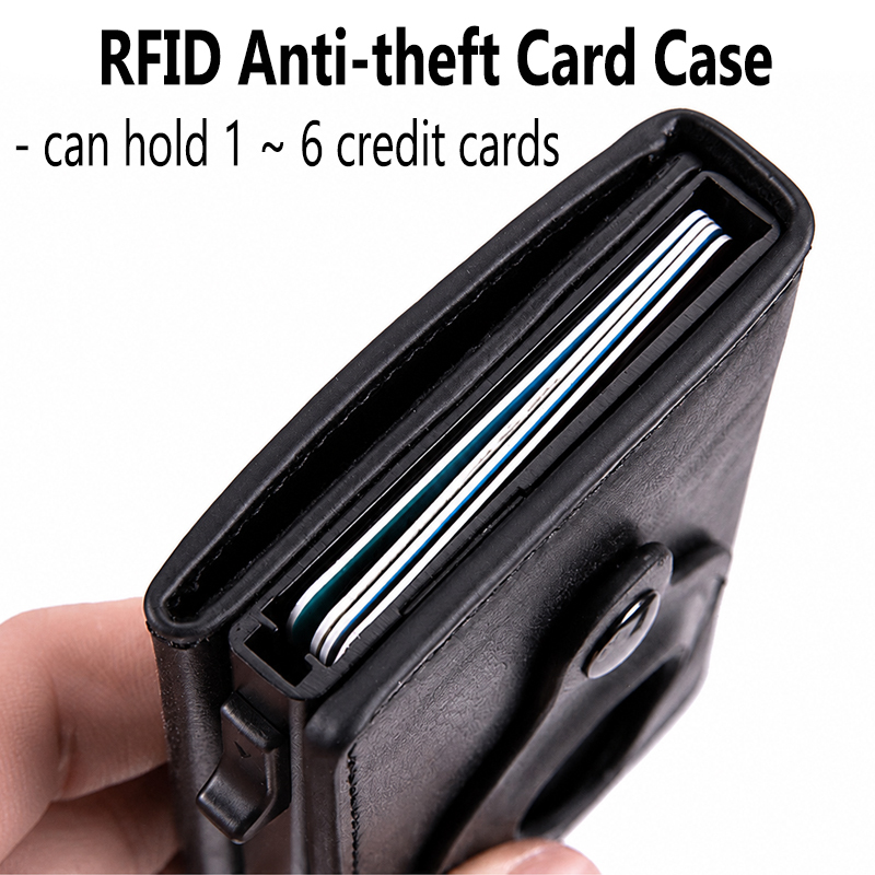 Long Trifold Faux Leather Wallet RFID 2