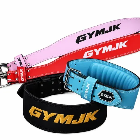 Weightlifting Belt Double Prong Leather Powerlifting Gym Heavy