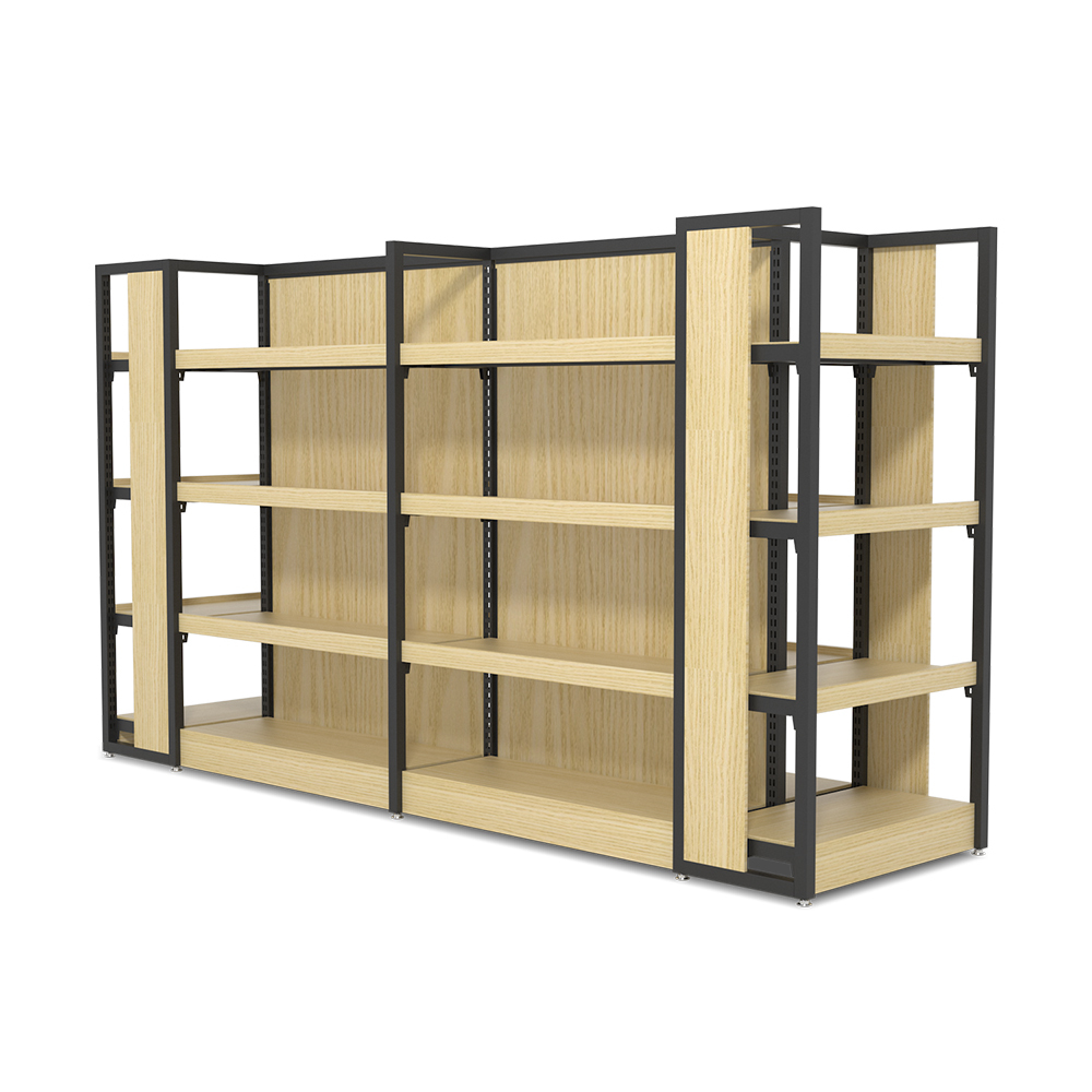 Steel Wood 5-Tier Gondola Shelf 2