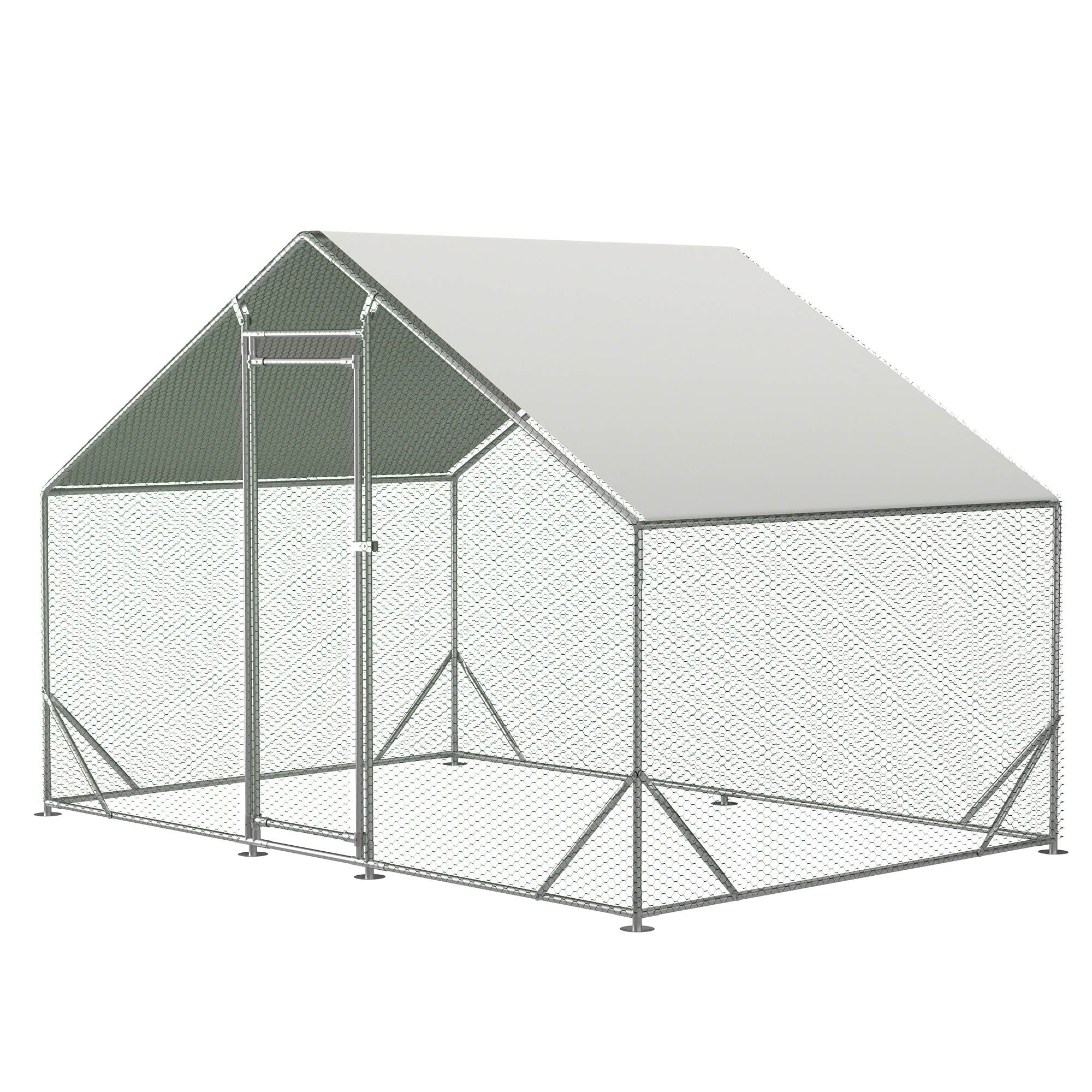 Verzinkter Hühnerstall Freilauf 3x4 Meter 2