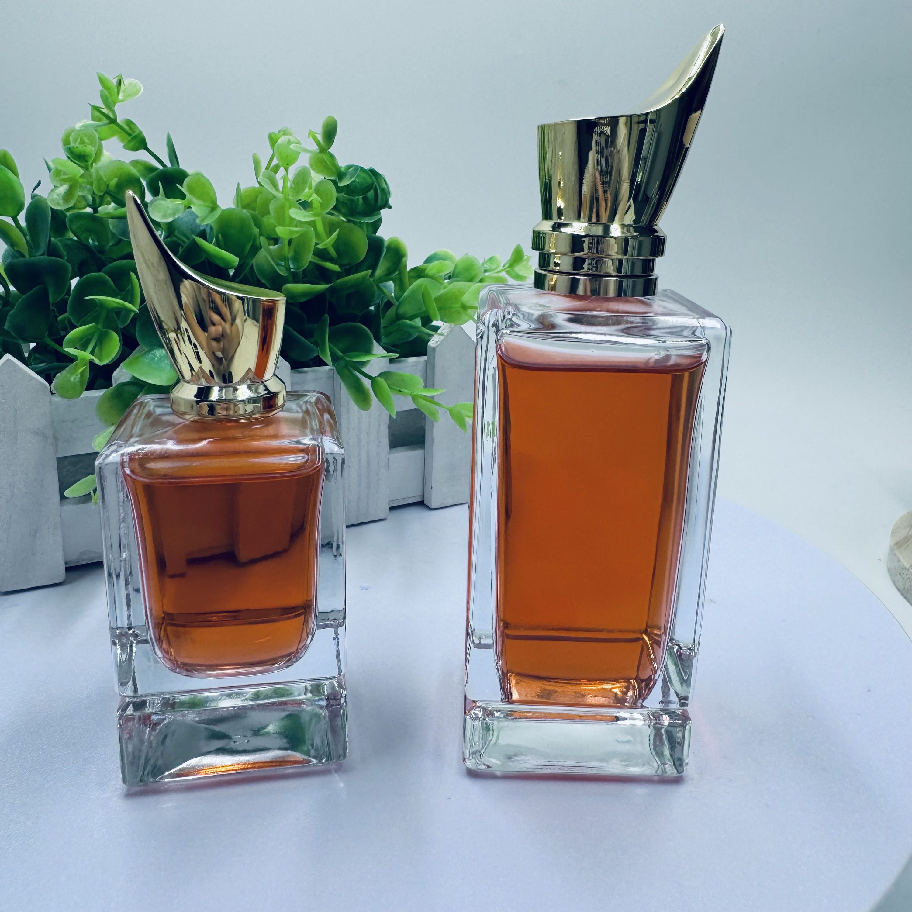 Square Luxury Glass Perfume Bottle 30ml 50ml