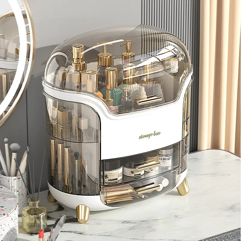 Portable Clear Rotating Light Luxury Multi-Function Table Makeup