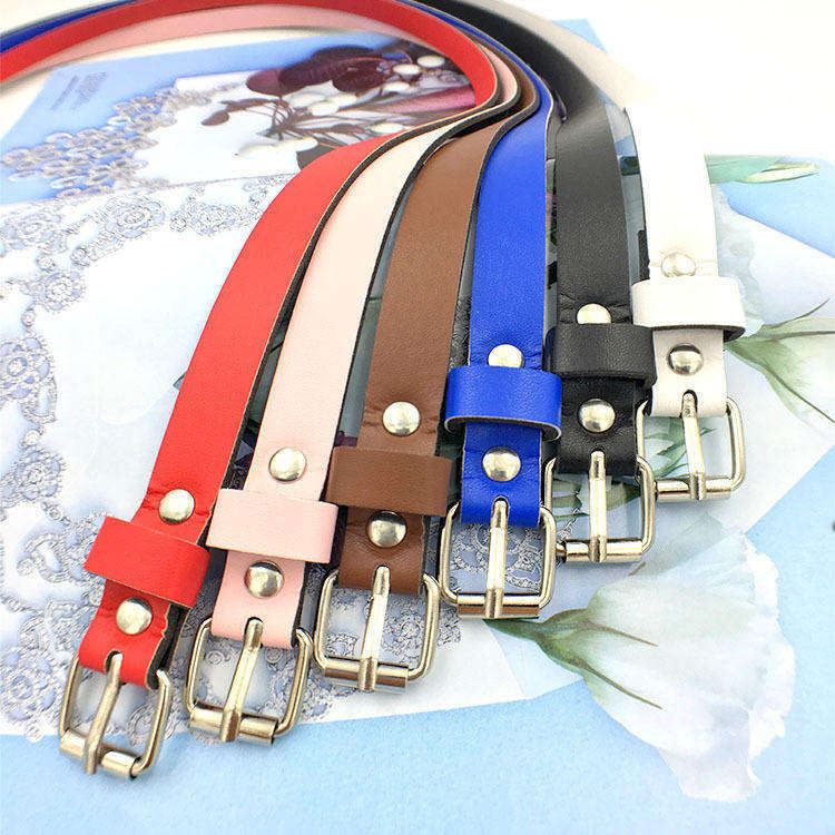 Everyday Vegan PU Leather Belt for Women Silver