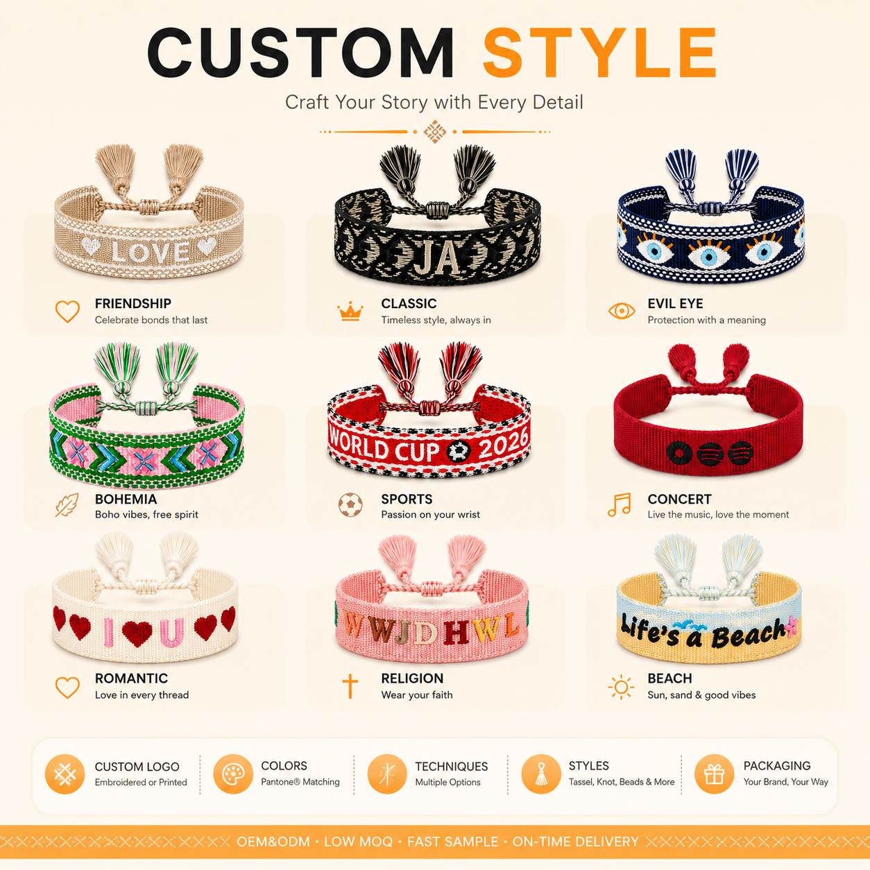 Geflochtenes Charm-Armband mit Gravur 2