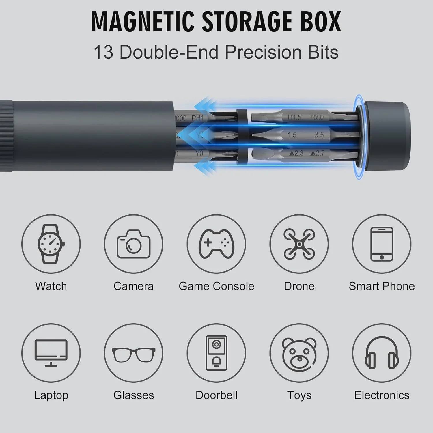 27-Piece Precision Screwdriver Set with Magnetic Bits 2