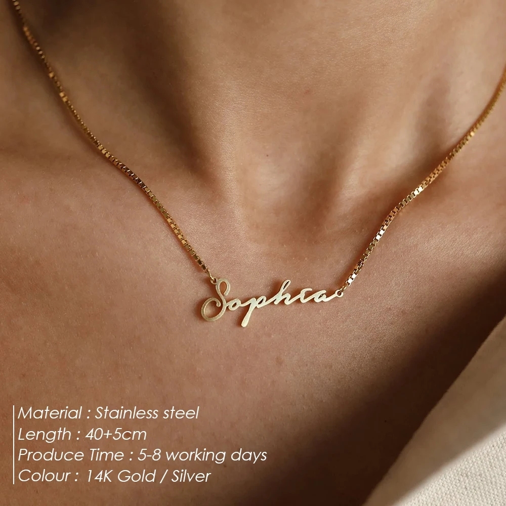 Personalized Stainless Steel Initial Name Necklace Fashion Pendant 3