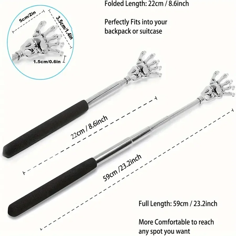 Telescopic Stainless Steel Back Massager 3