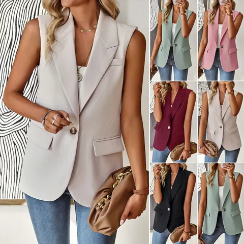 Suit Jacket Women's Loose Temperament Commuter Sleeveless Vest