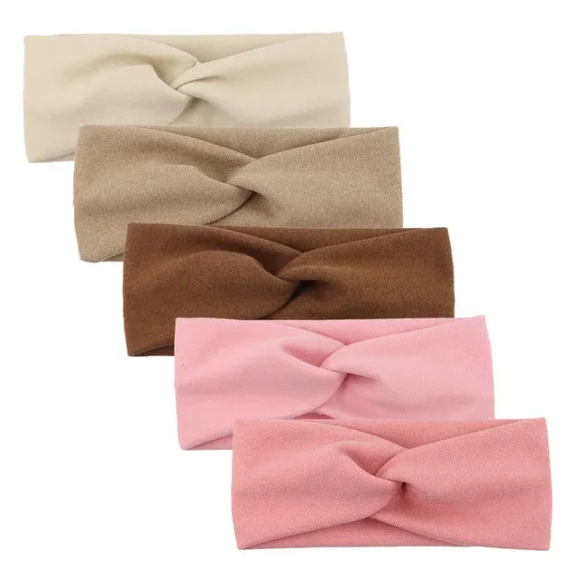 5 Teile los Solide Twist Baby Mädchen Stirnbänder 1