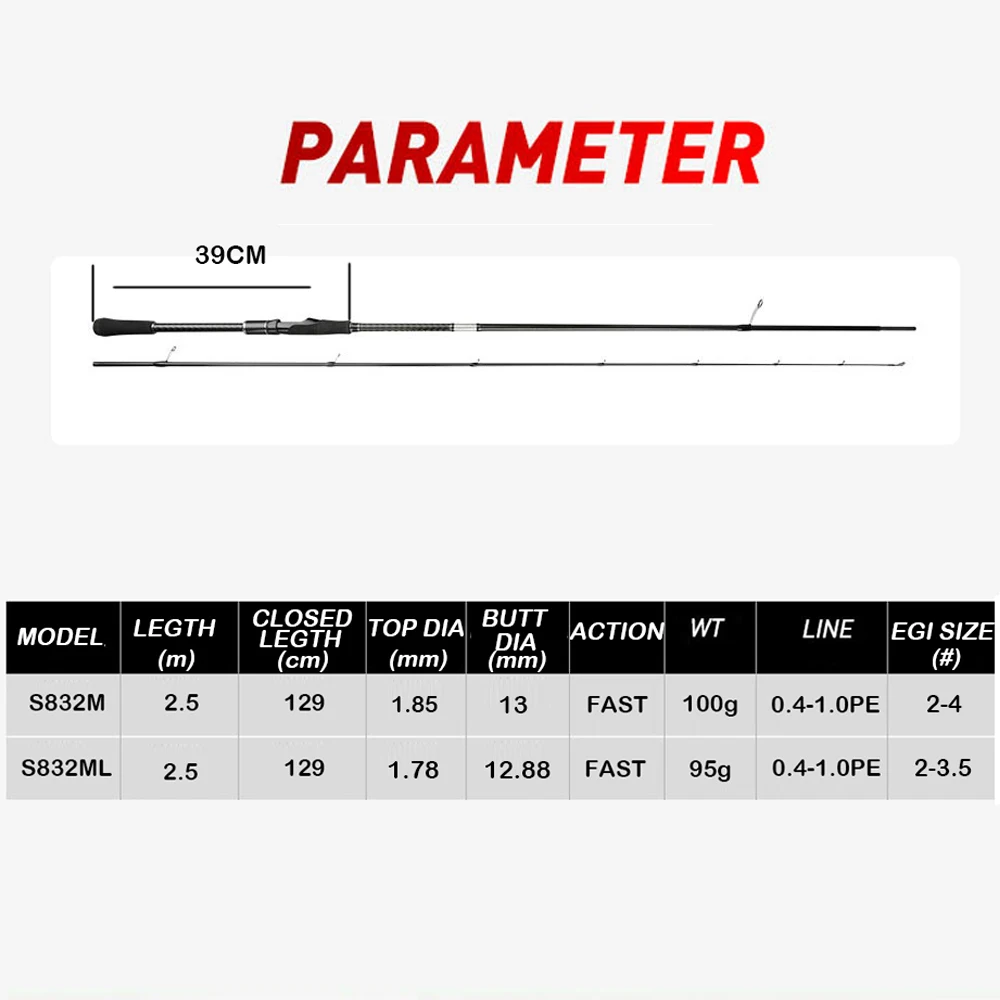 Lightweight Carbon Squid Spinning Rod 4