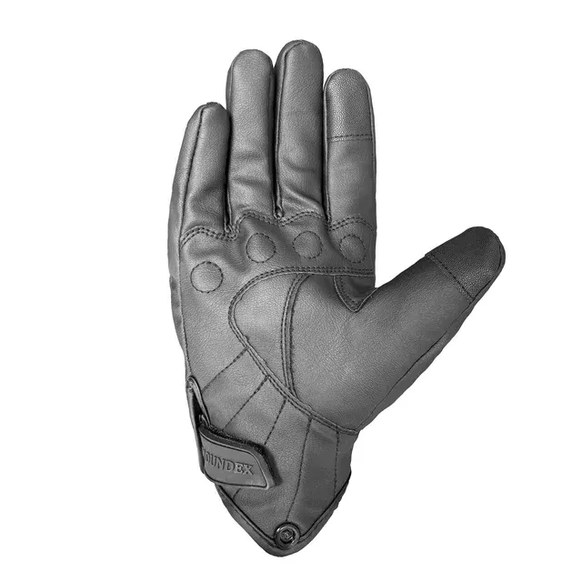 Perforated Retro Leather Motorcycle Gloves 3