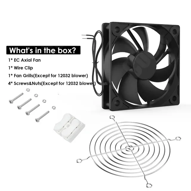 Brushless AC Axial Fan 60-120mm Ball Bearing 4