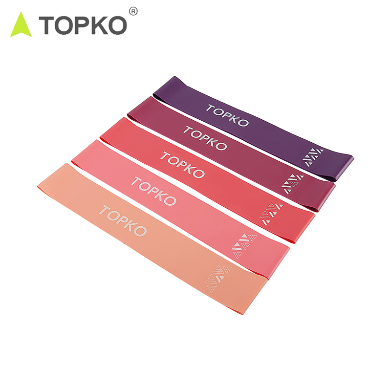 TOPKO Latex 5-Piece Set of Resistance Bands Gym 3