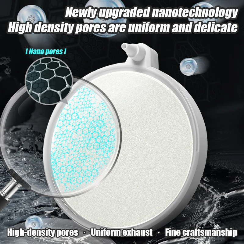Luftstein-Sauerstoffbelüfter für Aquarien Scheiben-Blasendiffusor Luftblasenpumpe Hydroponik-Sauerstoffplatte Mini-Zubehör Nano 4