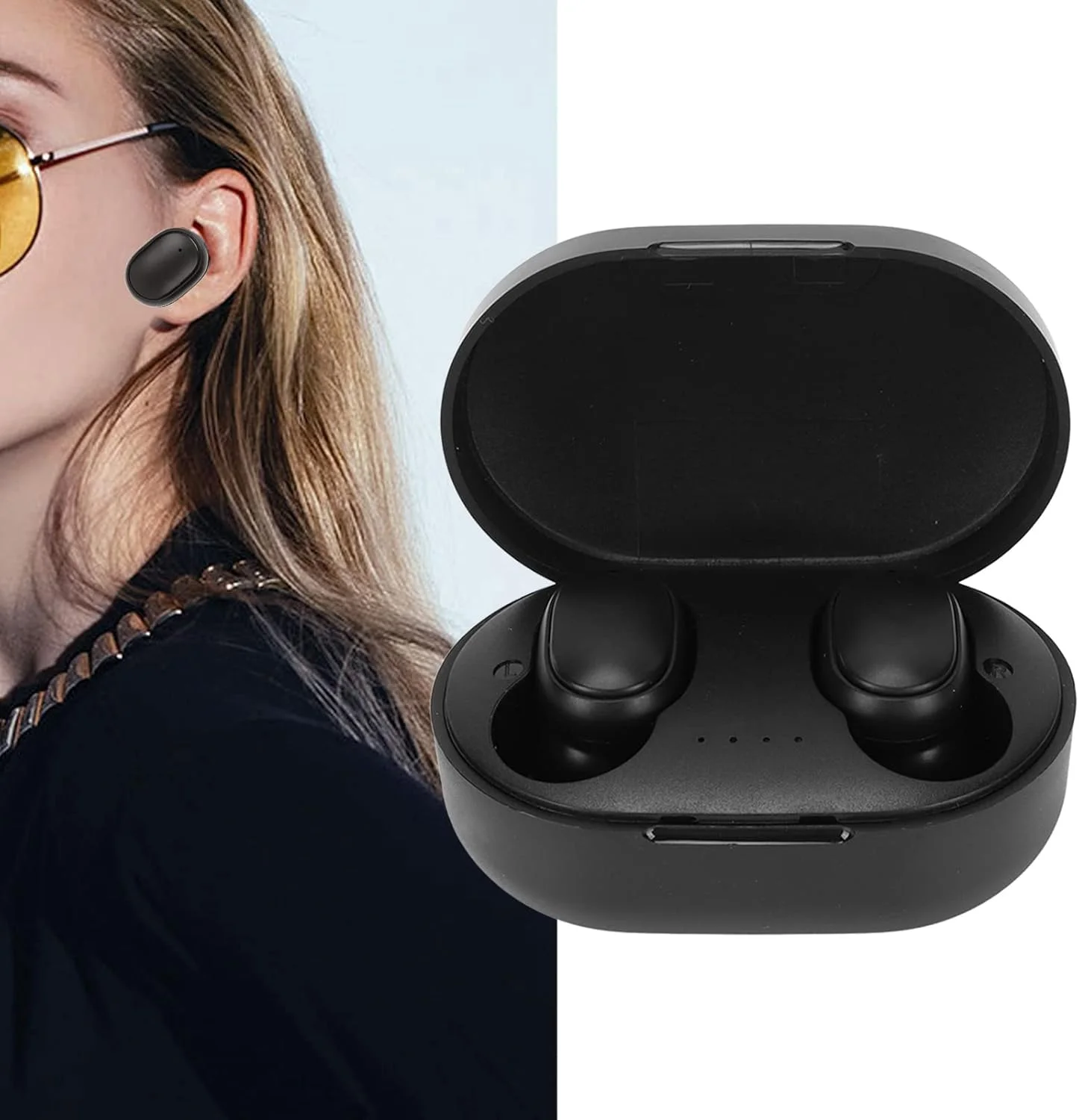 A6S Drahtlose Bluetooth-Kopfhörer mit Touch-Steuerung Sport-Headset LED-Anzeige Stereo-Sound