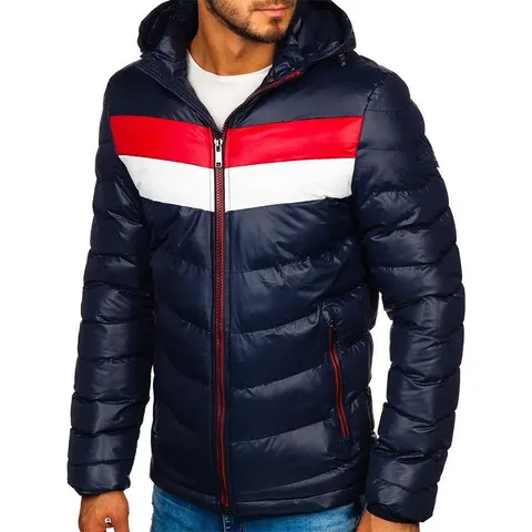 Pure Color Spliced Cotton Jacket